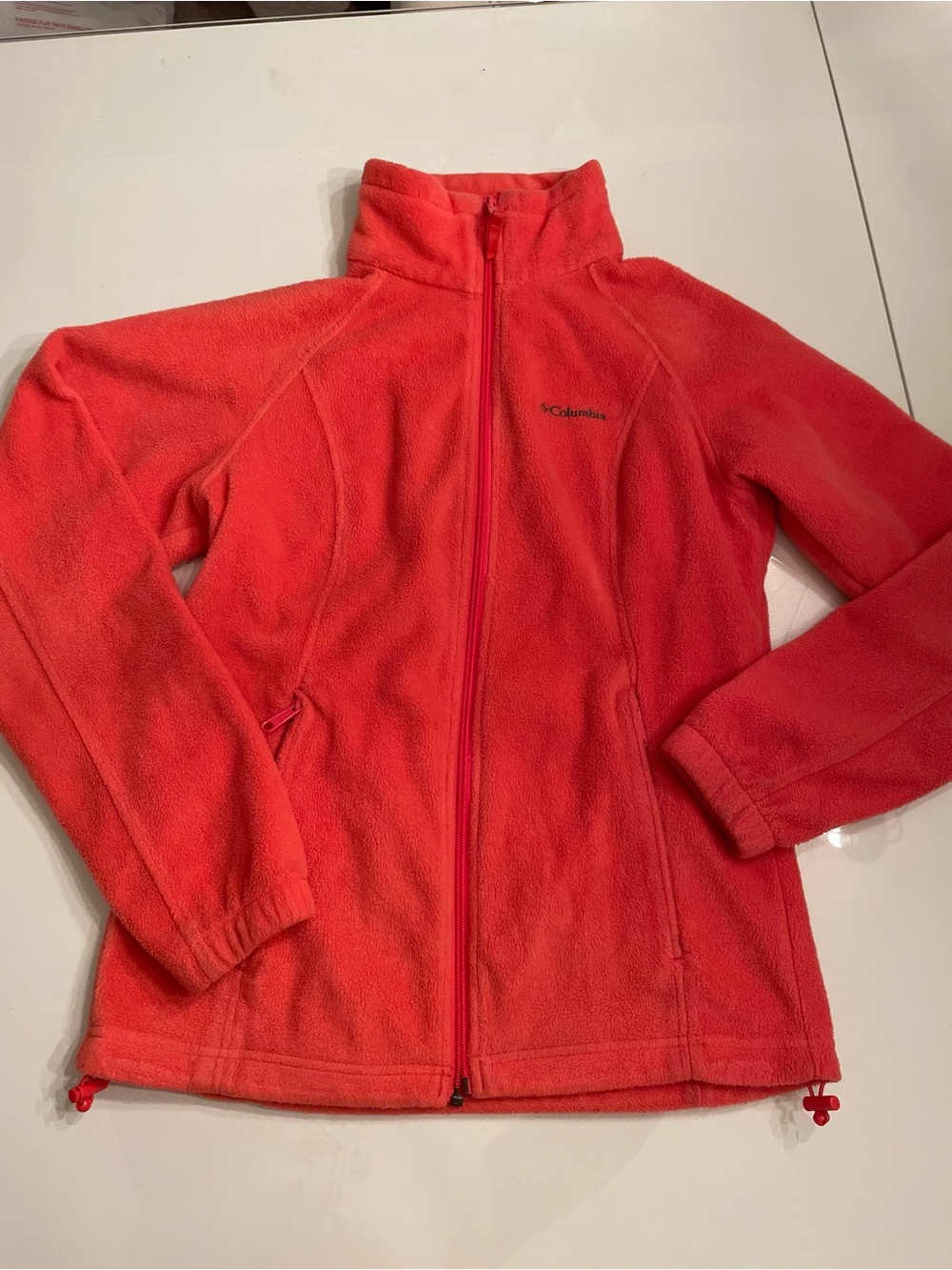 Columbia Kids Coral-Red Full-Zip Fleece Jacket